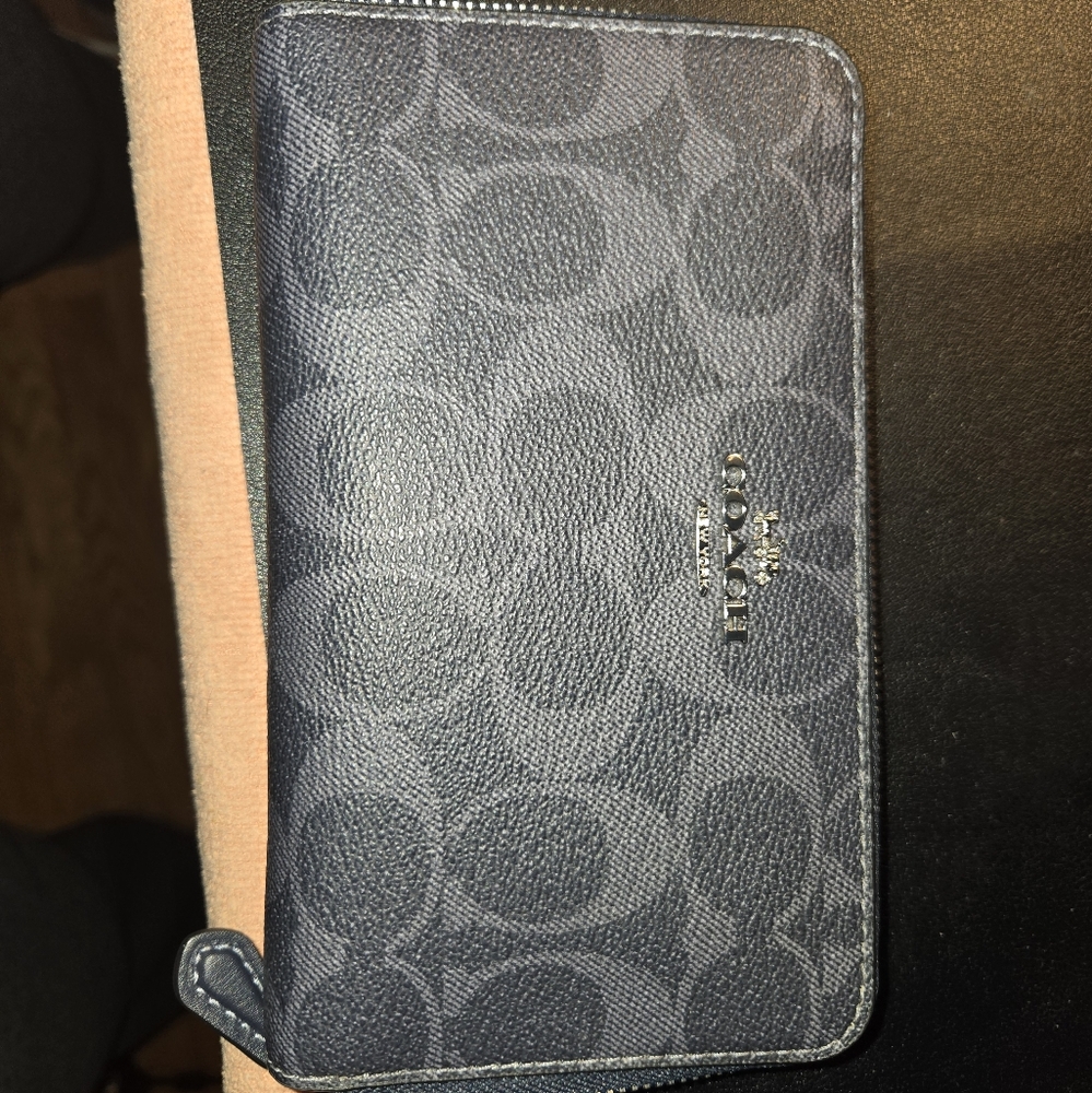 Coach Blue Monogram Wallet